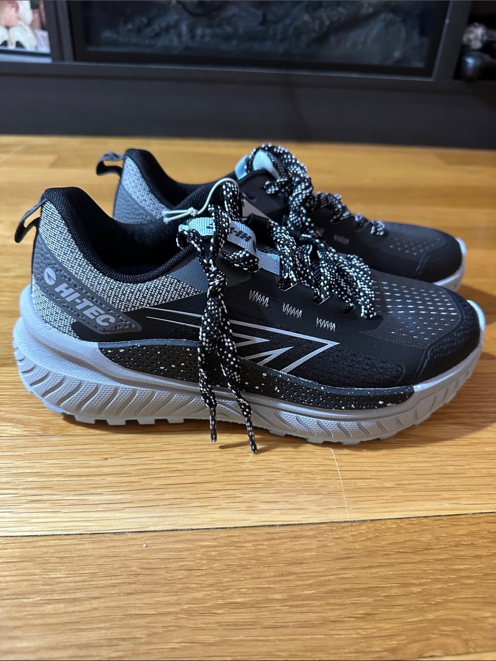 Hi-Tec woman’s  Black and Light Gray Trail Running Shoes